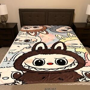 Labubu Soft Cozy Plush Blanket for Kids & Adults 58” x 79” Large fleece